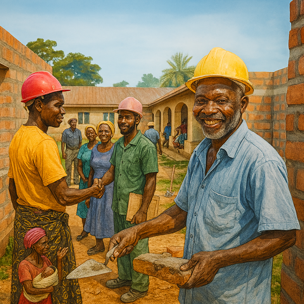 Community members at Busia Health Center site