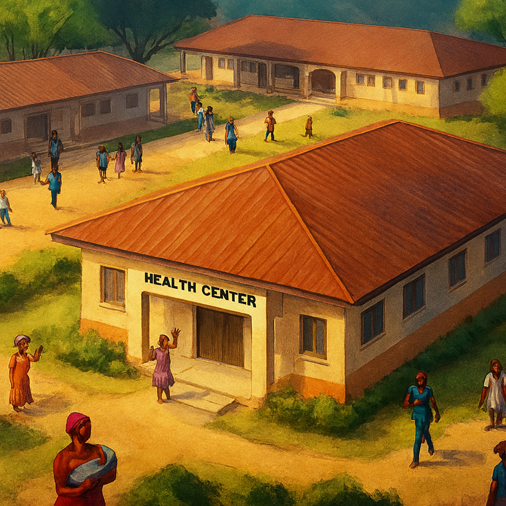 3D aerial view of Busia Woman’s Health Center