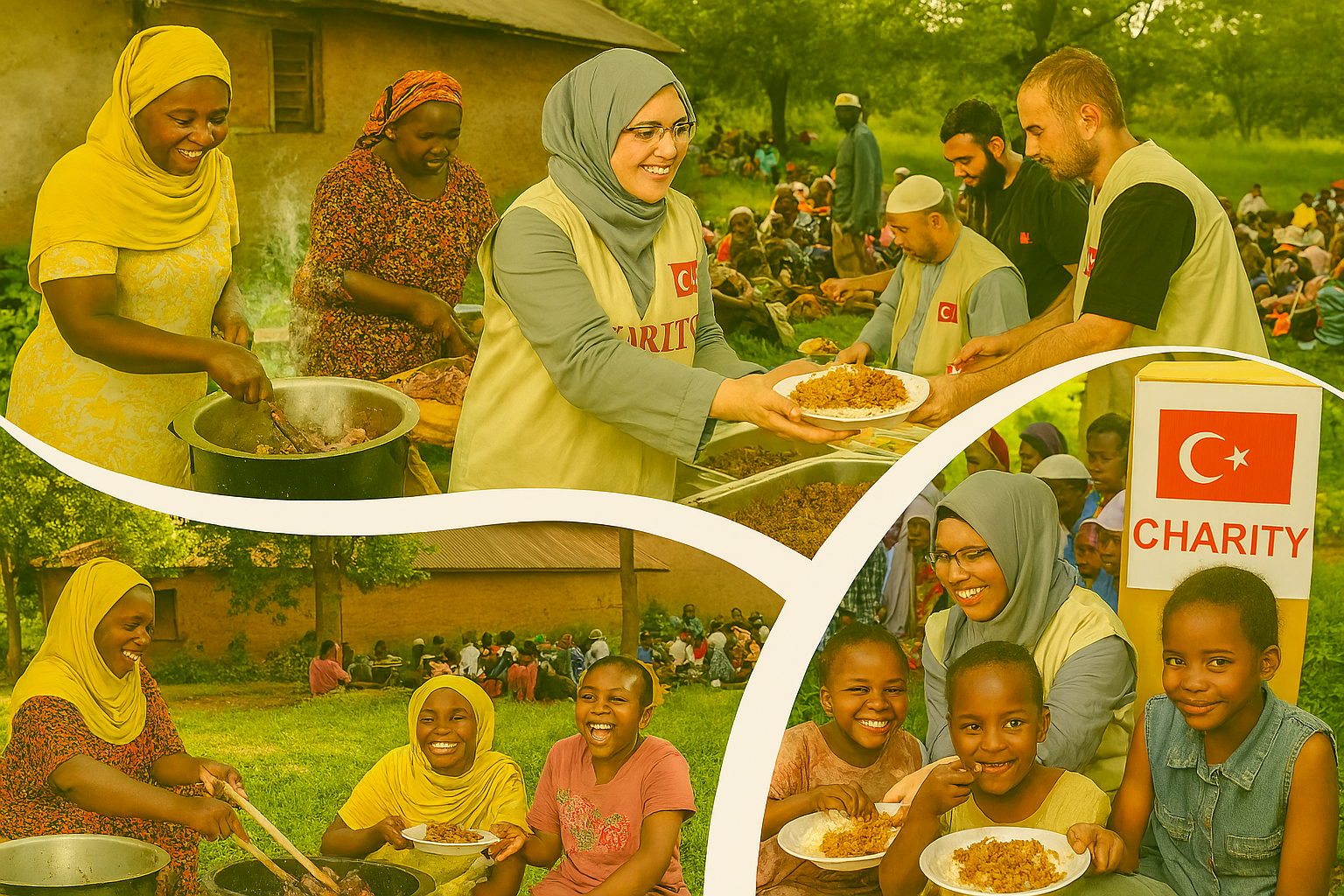 Serving hot meals during Ramadan in rural Uganda